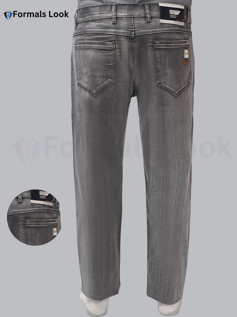 Grey Color In Stretch Jeans Pant